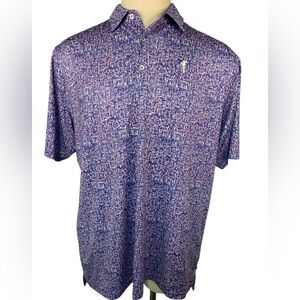 Donald Ross Sportswear Purple Abstract Patterned Polo Shirt Men’s XL